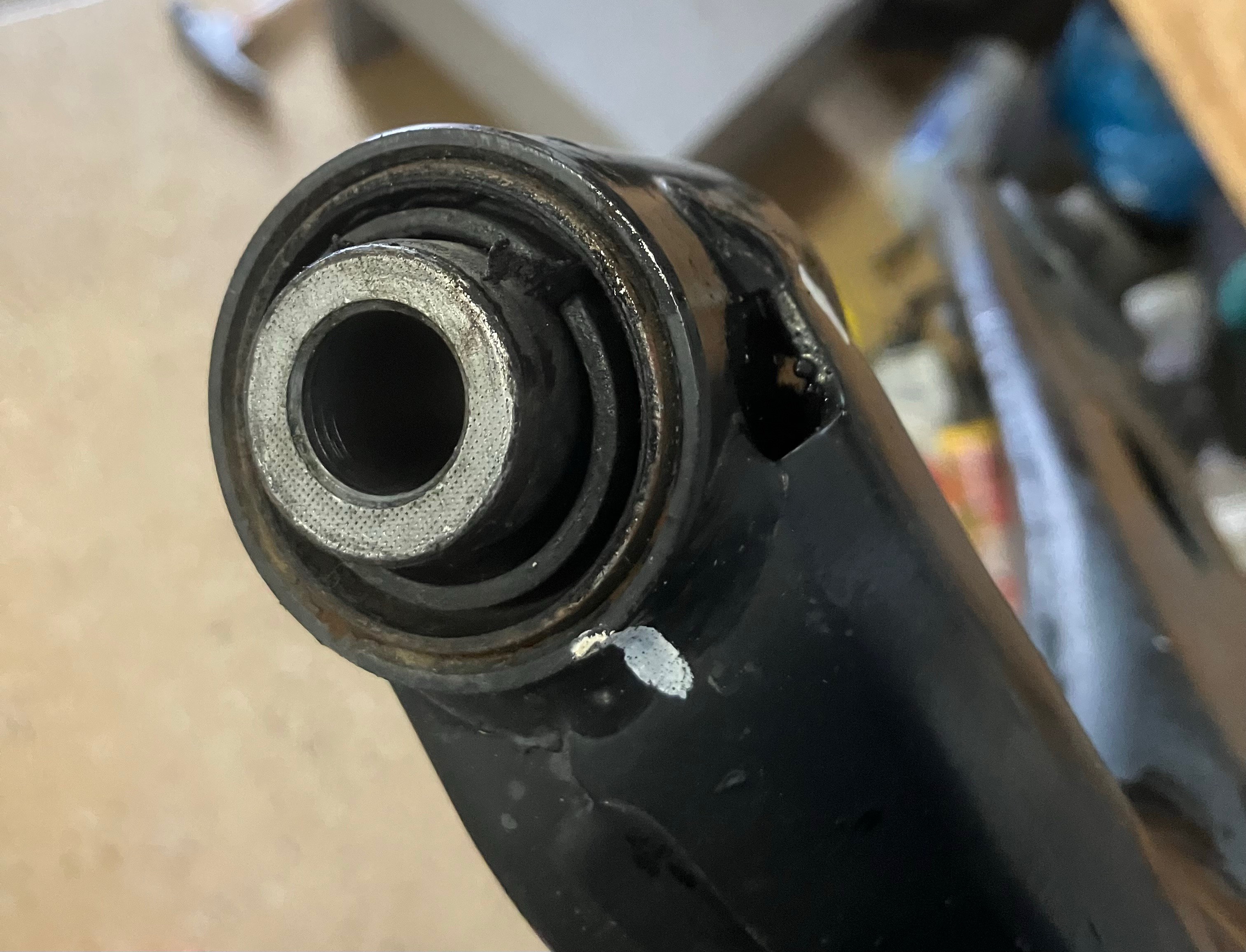 Torn bushing